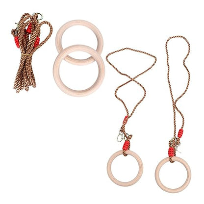 Sosoport Adjustable Rings Boys and Girls Gymnastic Rings with Rope Indoor Exercise for Full Body Strength
