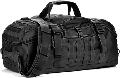 3 In 1 Military Backpack Travel Duffle Bag for Weekender Gym Traveling Workout Deployment - color: Black, size: Small (30L)