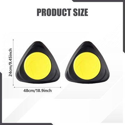 Core Sliders Exercise Gliding Discs, 2 Pack, 48cm (18.9in) PP, for Hardwood & Carpet, Squats & Ab Workouts, Black Yellow