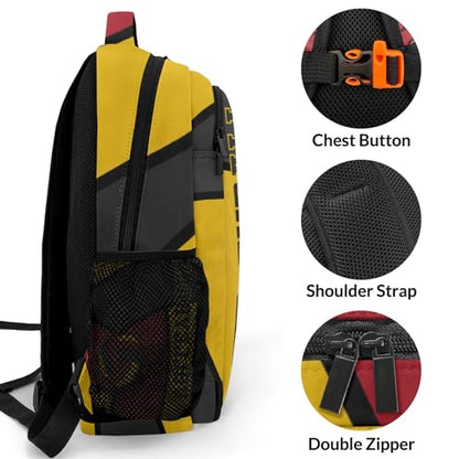 Volleyball Gold Red Personalized School Backpack Waterproof Laptop Bag for Woman Man - color: Muilti 15