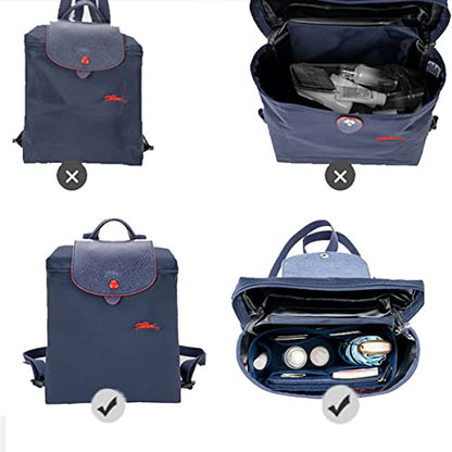 Lckaey Felt Bag Insert for Backpack, Purse Organizer - Blue - color: blue