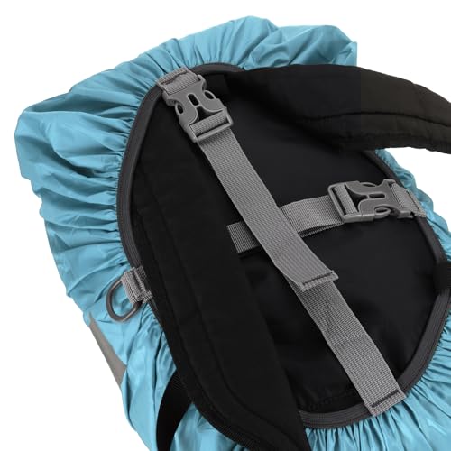 PATIKIL Waterproof Backpack Rain Cover, Non-Slip Backpack Cover with Reflective Strap Stay Dry for Hiking, Camping, Hunting - color: Light Blue, size: X-Large