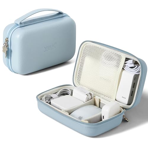 Charger Case for Macbook, Portable Tech Electronic Organizer Bag, Small Travel Storage Pouch for Laptop Accessories, MacBook Power Adapter, Charging Cords, USB Drives, Power Bank (Blue, XL) - color: Blue, size: XL