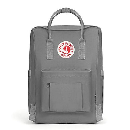 KALIDI Casual Laptop Backpack 15 Inches Square Daypack Totepack Travel Bag - color: Grey