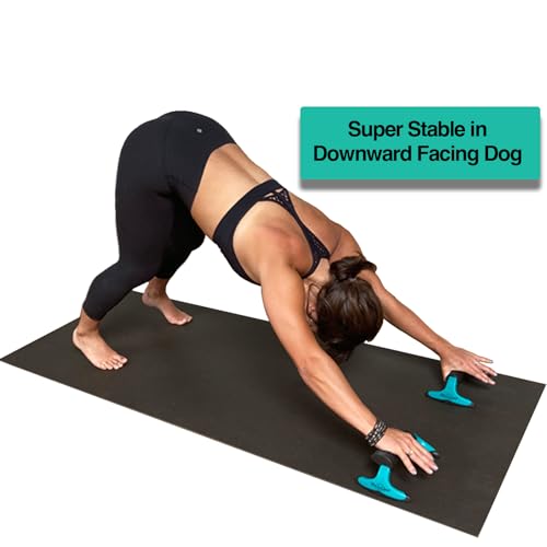 Premium Quality Wrist Alignment Yoga Blocks to Eliminate Wrist Pain in All Poses - Great for Yoga, Pushups and Pilates. Set of 2 with Instruction Card