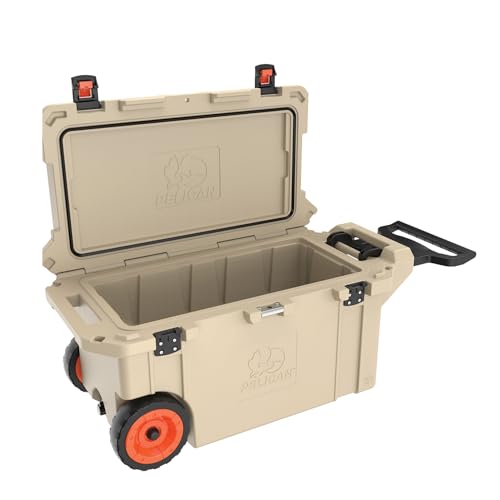 Pelican 45QT Elite Wheeled Cooler - color: Tan, style: 80 Quart