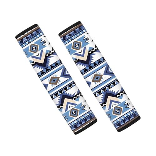 Dreaweet Aztec Car Accessories Southwest Native American Indian Ethnic Tribal Geometric Pattern Car Seat Belt Covers 2 Pcs Seat Shoulder Pads Soft Seatbelt Covers for Women - color: Aztec Navajo