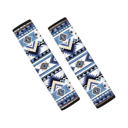 Dreaweet Aztec Car Accessories Southwest Native American Indian Ethnic Tribal Geometric Pattern Car Seat Belt Covers 2 Pcs Seat Shoulder Pads Soft Seatbelt Covers for Women - color: Aztec Navajo
