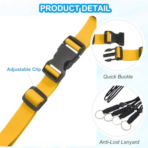 PATIKIL Backpack Chest Strap Set, 2Pcs Webbing Replacement Strap, Yellow - color: Yellow