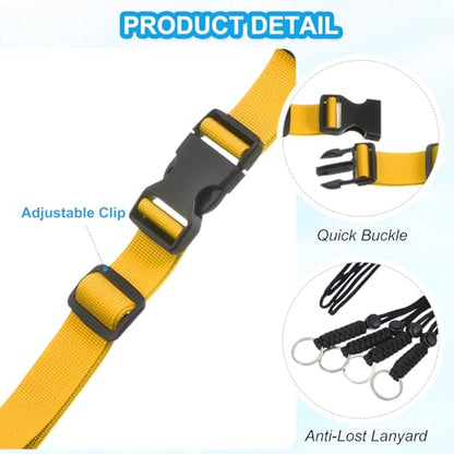 PATIKIL Backpack Chest Strap Set, 2Pcs Webbing Replacement Strap, Yellow - color: Yellow
