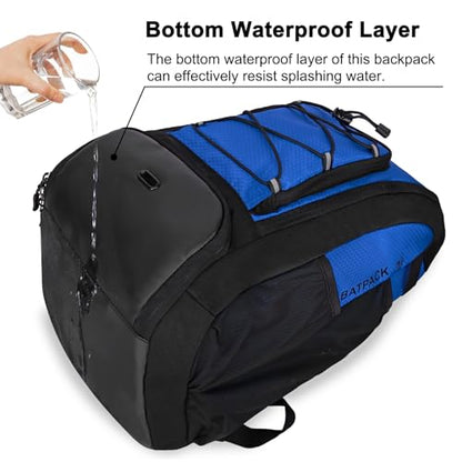 Goloni 40L Baseball Bag, Softball Bat Bag with Shoes Compartment,Fence Hook,Backpack for Baseball, T-Ball & Softball Equipment & Gear - color: Blue