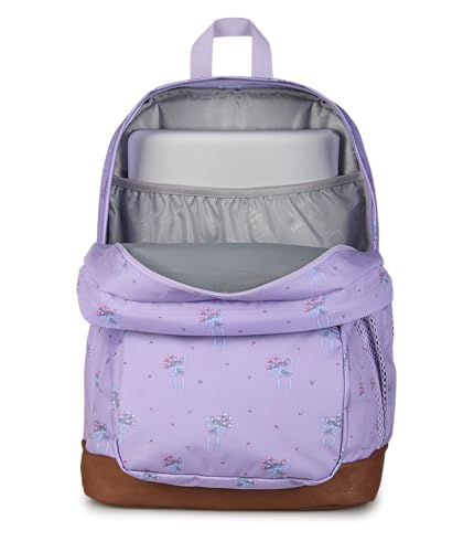 JanSport Cool Backpack with 15-inch Laptop Sleeve, Large Computer Bag Rucksack with 2 Compartments, Ergonomic Straps, Pastel Petals - Lilac - color: Pastel Petals Lilac/Blue/Pink/Green
