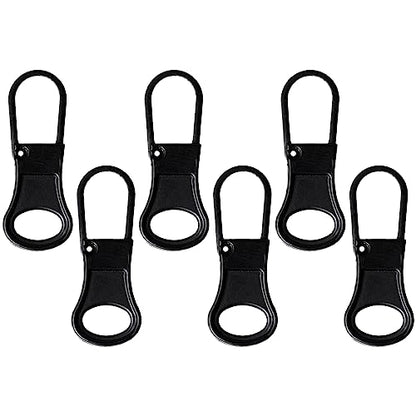Ouligay 6pcs Zipper Pull Replacement Detachable Zipper Pull Tab Metal Zipper Pull Cord Extender Zipper Pull Repair Kit for Backpack Luggage Suitcase Purse Jackets Jeans Coat
