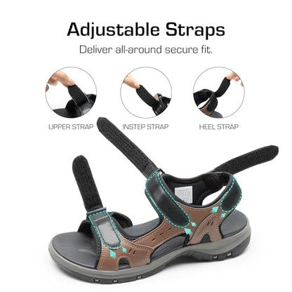 DREAM PAIRS Men's Hiking Beach Summer Water Sandals - color: Brown, size: 11