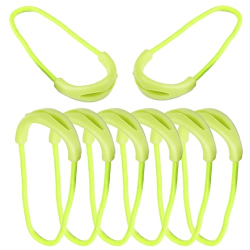 20pcs Colorful Zipper Pulls Replacement, Nylon Cord Zipper Tab for Jackets, Handbags, Luggage, Boots, Multiple Colors Available (Neon Yellow) - color: Neon Yellow