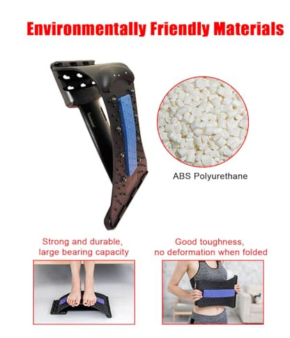 2-in-1 Neck & Back Stretcher for Cervical and Lumbar Support, Adjustable Spinal Stretch Device for Posture, Back Relaxation & Daily Neck Support