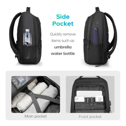 TREKON Laptop Backpack for Men, Fits 15.6" Laptop, USB Charging Port, Water-Resistant, Anti-Theft, TSA Approved Travel Bag, For Business & College