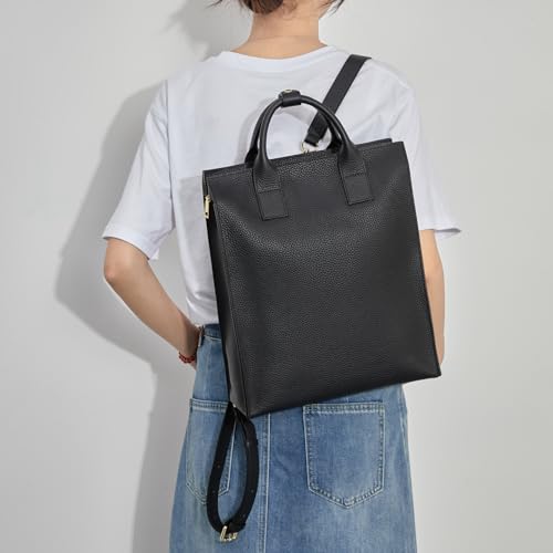Simple and Lightweight Commuter Backpack 2025 New Business Large Capacity Computer Backpack Women's Premium Sensation Bag (Elegant Black) - color: Elegant Black