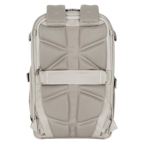 VANGUARD VEO Metro B25L Camera & Everyday Backpack (Cream) – Fits 70–200mm Attached, 16" Laptop Storage, Convertible Daypack Design, Carry-On Ready - color: Cream, size: 25L