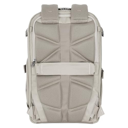 VANGUARD VEO Metro B25L Camera & Everyday Backpack (Cream) – Fits 70–200mm Attached, 16" Laptop Storage, Convertible Daypack Design, Carry-On Ready - color: Cream, size: 25L