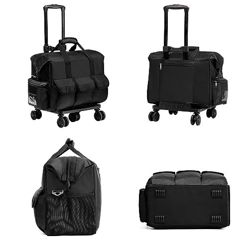 Nurse Rolling Medical Duffle Bag Work Nursing School College Student Must Have Clinical Home Health Cna Nr Gifts Carry On Bag with Wheels Doctor Emt Ems Healthcare Equipment Homecare Physician (Black) - color: Black