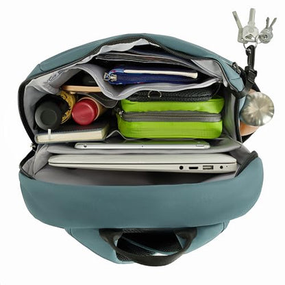 Travelon Anti-Theft Metro Backpack with RFID blocking pouch/NEW HARDWARE - color: Slate Blue/New Hardware