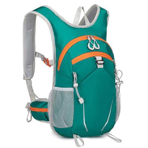 10L Small Hiking Backpack, Mini Travel Daypack for Men Women, Lightweight & Water Resistant - color: Teal Green