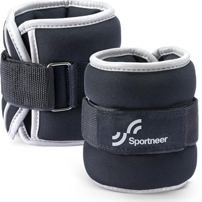 Sportneer Ankle Weights & Wrist Weights-0.5 1 2 3 4 5 Lbs Set of 2 for Men Women Kids Strength Training Arm and Leg Weights Set Comfortable and Soft Perfect for Dancing Running Walking Fitness Workout
