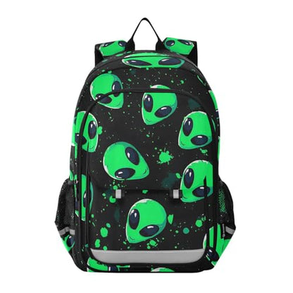 ALAZA Alien Space Doodle Fun Laptop Backpack Purse for Women Men Travel Bag Casual Daypack with Compartment & Multiple Pockets - color: Alien
