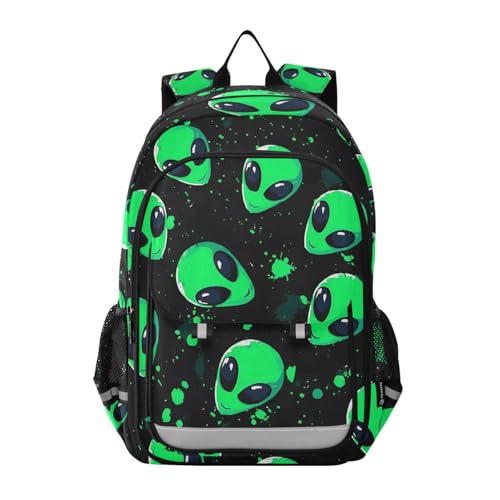 ALAZA Alien Space Doodle Fun Laptop Backpack Purse for Women Men Travel Bag Casual Daypack with Compartment & Multiple Pockets - color: Alien