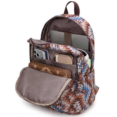 Montana West Backpack Purse for Women Western Aztec Backpack Purse Lightweight Casual Daypack for Travel - color: Coffee