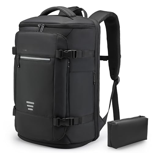 Flight Approved Travel Backpack for Men Women Large Lightweight Carry-on Laptop Backpack 30L Business Backpack Water-Resistant Rucksack Fits 17.3 inch Laptop for College Work Travel with a Small Bag