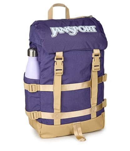 JanSport Skip Pack Backpack – 28L Capacity, Fits 13.5in Laptop, Large Main Compartment, Side Water Bottle Pocket – Ideal for Work & Travel, Amethyst Angst - color: Amethyst Angst