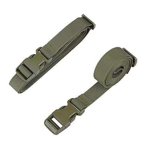 MAGARROW 78" x 1" Strap Buckle Packing Straps Adjustable 1-Inch Belt - color: Green 6.5 feet Long (4-PCS)