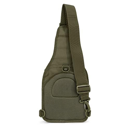 WOLF TACTICAL EDC Sling Bag - Concealed Carry Shoulder Bag for Range, Travel, Hiking, Outdoor Sports - color: Od Green