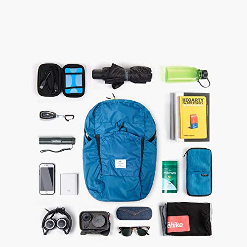 Naturehike 18L Lightweight Hiking Backpack, Waterproof Camping Packable Backpack Ultralight for Travel, Airplane, Small Hiking Daypack for Adults, Blue - color: Blue