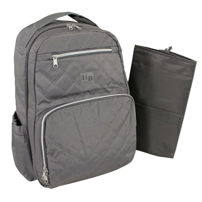 Hudson Baby Unisex Baby Premium Diaper Bag Backpack and Changing Pad, Charcoal, One Size - color: Charcoal