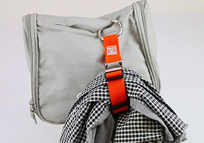 2PCS Add a Bag Luggage Strap Jacket Gripper,Heavy Duty Luggage Straps Carry-on Baggage Suitcase Straps Belts Travel Accessories (Black/Orange) - color: Black/Orange