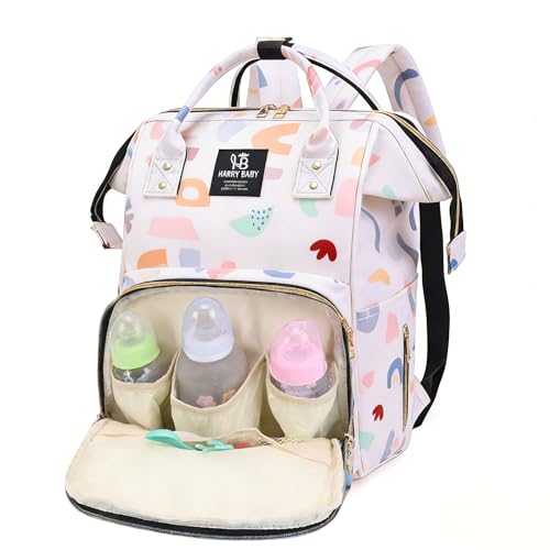 Diaper Bag Backpack for Moms Baby Essentials Travel Tote Nappy Changing Bag with Insulated Pockets,Multi-Waterproof Backpack (Orange) - color: Orange
