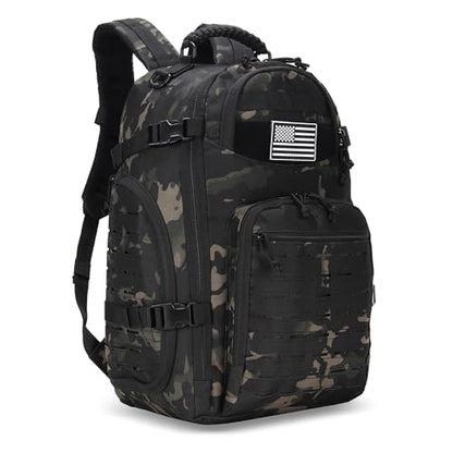 30L Hiking Backpack Lightweight Outdoor Daypack Camping Backpack Outdoor Travel Daypack Day Pack for Man Woman (Black Camo) - color: Black Camo