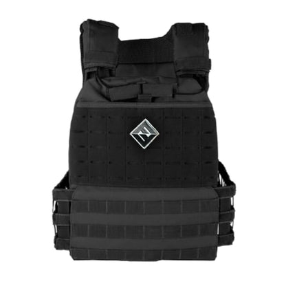 F&F STEEL Adjustable Weighted Vest & Plates - Strength, Edurance, Running, Hiking, Rucking, Fitness WODs - color: Black Vest