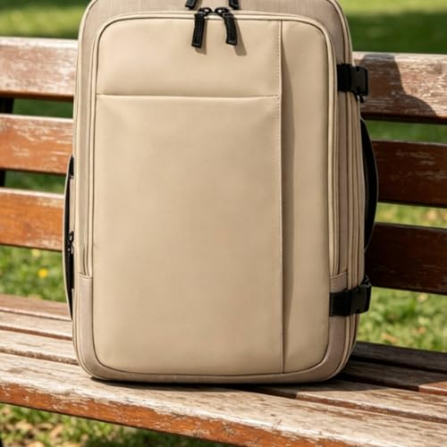Travel Backpack with Shoe Compartment Portable Large Capacity Travel Bag Tear-Resistant for Weekend Trip, Beige, Khaki - color: Khaki