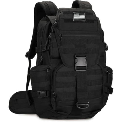 50L Military Tactical Backpack 3 Day Assault Pack Molle Daypack Hiking Backpack for Men and Women - color: Black 1