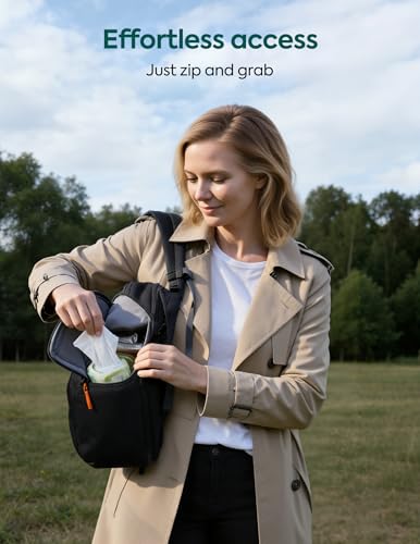 Babelio Grid Wizard Diaper Bag Backpack - Multi Function Waterproof Diaper Bag, Travel Essentials Baby Bag with 4 Individual Organizers, Insulated Bottle Holders, Baby Shower Gifts, Black - color: Black, size: Upgraded - 20L