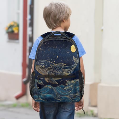 Galaxy Whale Womens Travel Backpack | 15.6 Inch Laptop Backpack, Lightweight Casual Daypack, Water Resistant, Cute Work Backpacks, Large Capacity - color: Multicolor6