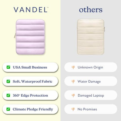 Vandel Puffy iPad Sleeve 11 Inch, Tablet Sleeve, iPad Bag, Tablet Pouch - color: i. Lilac, size: 9-11 Inch