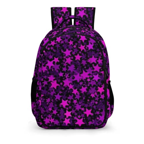 Backpack Purple Star, Lightweight Water Resistant Casual Daypack for Travel Commute and Hiking - color: Pattern (265)