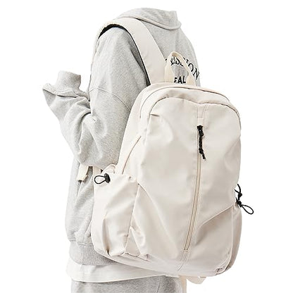 weradar Aesthetic College Backpack For Women Men,Fashion Student Bookbag,Classic High School Backpack For Teens - color: A3-beige