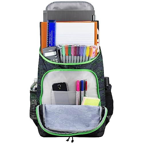FUEL Wide Mouth Sports Luggage Backpack with Front Bungee and Inner Tech Pocket, Green Outline Camo - color: Green Outline Camo