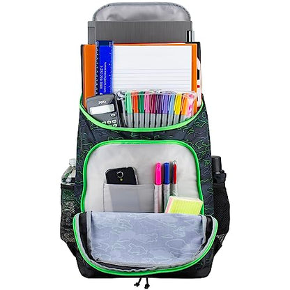 FUEL Wide Mouth Sports Luggage Backpack with Front Bungee and Inner Tech Pocket, Green Outline Camo - color: Green Outline Camo